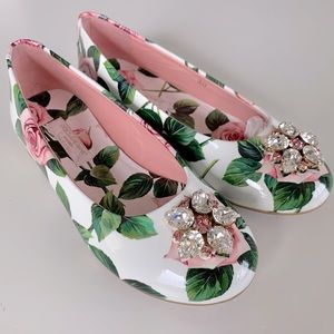 Dolce & Gabbana White & Pink Leather Pumps